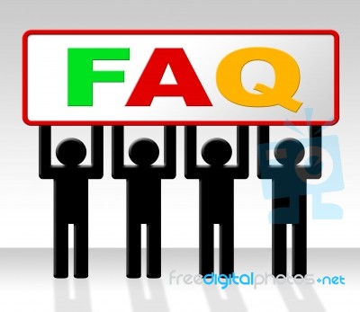 Frequently Asked Questions Shows Asking Info And Faq Stock Image