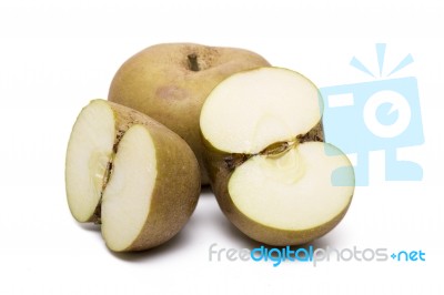 Fresh And Healthy Brown Apples Stock Photo