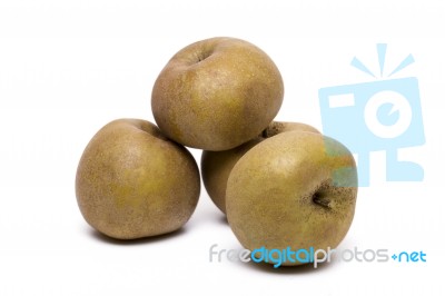 Fresh And Healthy Brown Apples Stock Photo