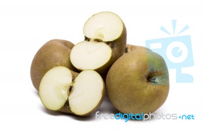 Fresh And Healthy Brown Apples Stock Photo