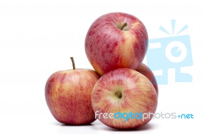 Fresh And Healthy Red Apples Stock Photo