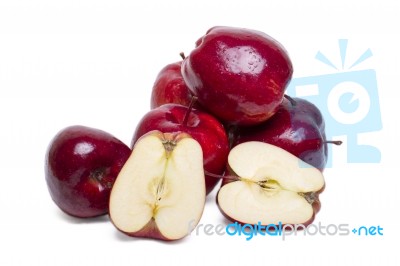 Fresh And Healthy Red Apples Stock Photo