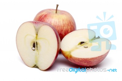 Fresh And Healthy Red Apples Stock Photo