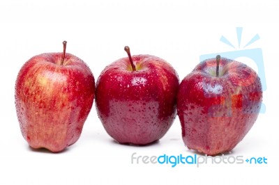 Fresh And Healthy Red Apples Stock Photo