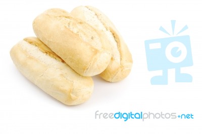 Fresh And Homemade White Bread Called Baguette Stock Photo