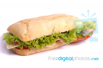 Fresh And Tasty Sandwich Stock Photo