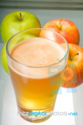 Fresh Apple Juice Stock Photo