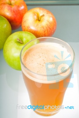 Fresh Apple Juice Stock Photo