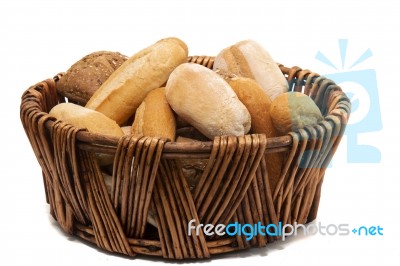 Fresh Assortment Of Baked Bread Varieties Stock Photo