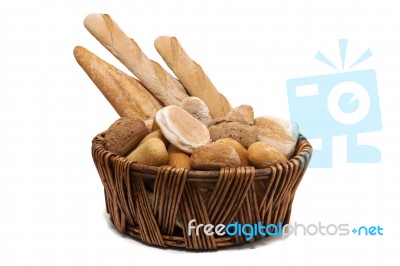 Fresh Assortment Of Baked Bread Varieties Stock Photo