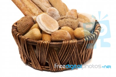 Fresh Assortment Of Baked Bread Varieties Stock Photo