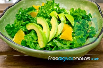 Fresh Avocado Salad Stock Photo