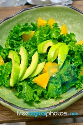 Fresh Avocado Salad Stock Photo