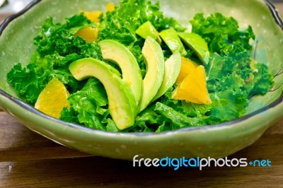 Fresh Avocado Salad Stock Photo