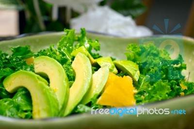 Fresh Avocado Salad Stock Photo