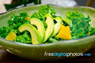 Fresh Avocado Salad Stock Photo