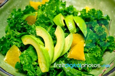 Fresh Avocado Salad Stock Photo