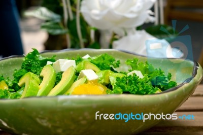 Fresh Avocado Salad Stock Photo