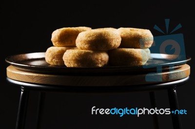 Fresh Baked Cinnamon Donuts Stock Photo