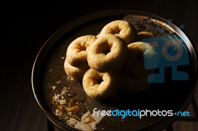 Fresh Baked Cinnamon Donuts Stock Photo