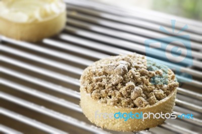 Fresh Baked Pie On Shelf Stock Photo