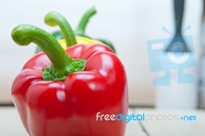 Fresh Bell Peppers Stock Photo