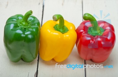 Fresh Bell Peppers Stock Photo