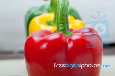 Fresh Bell Peppers Stock Photo