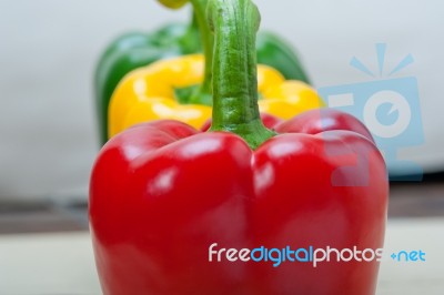 Fresh Bell Peppers Stock Photo