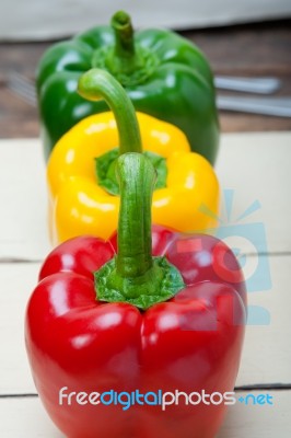 Fresh Bell Peppers Stock Photo