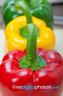 Fresh Bell Peppers Stock Photo