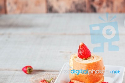 Fresh Berries On Cake Stock Photo