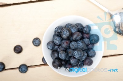 Fresh Blueberry Bowl Stock Photo