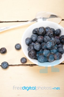 Fresh Blueberry Bowl Stock Photo