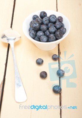 Fresh Blueberry Bowl Stock Photo