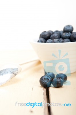 Fresh Blueberry Bowl Stock Photo