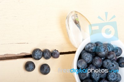 Fresh Blueberry Bowl Stock Photo