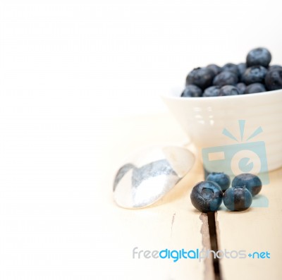 Fresh Blueberry Bowl Stock Photo