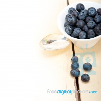 Fresh Blueberry Bowl Stock Photo