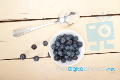 Fresh Blueberry Bowl Stock Photo