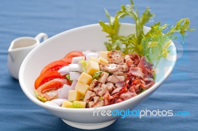 Fresh Caesar Salad Stock Photo