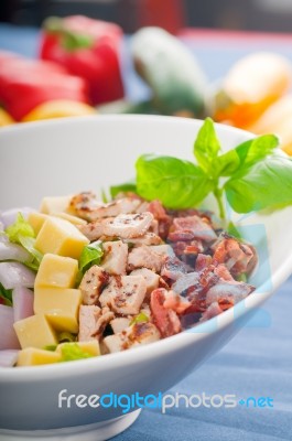 Fresh Caesar Salad Stock Photo