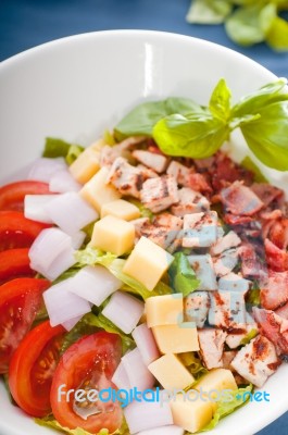 Fresh Caesar Salad Stock Photo