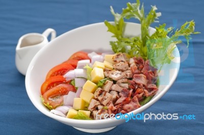 Fresh Caesar Salad Stock Photo