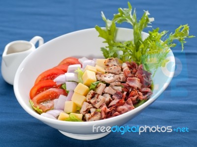 Fresh Caesar Salad Stock Photo