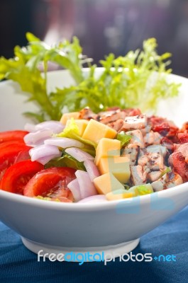 Fresh Caesar Salad Stock Photo