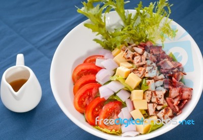 Fresh Caesar Salad Stock Photo