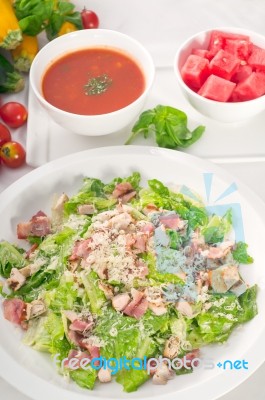 Fresh Caesar Salad Stock Photo