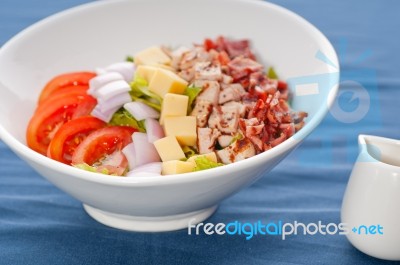 Fresh Caesar Salad Stock Photo