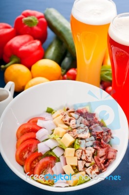 Fresh Caesar Salad Stock Photo